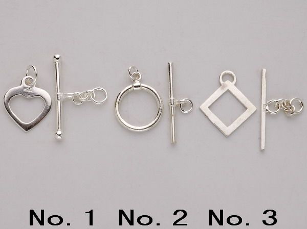 Multi-shape Toggle Clasp in 925 Sterling Silver Wholesale DIY
