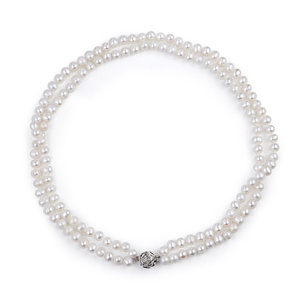 DIA DOUBLE PEARL Necklace – Lillian Shalom