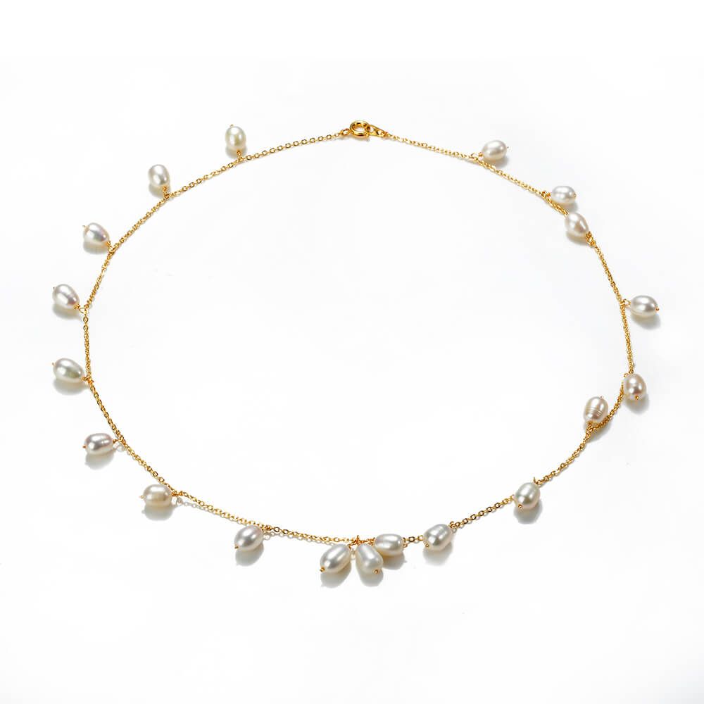 6-7mm rice-shaped bare pearl stone DIY natural pearl jewelry natural pearls pearl necklaces pearl bracelets drop-shaped pearls