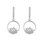 Twinkling Pearl Drop Earring Mounting 925 Sterling Silver with Blank Pearl Seat Base