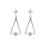 Fashion Jewelry Triangle Earrings DIY Jewelry Findings 925 Silver Semi Mount