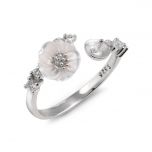 925 Sterling Silver Rings Jewelry Flower Style Opening Ring Mounts For Women DIY