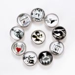 Bird Cage Glass Cabochon Birds Snap Button Jewelry Charm 18mm DIY Snap Jewelry Findings