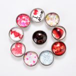 Love Snap Button Jewelry Charm Mothers Day Heart Snap Charm Fits for Snap Bracelet Ring