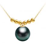  Tahitian Pearl  Necklace AAA Best Quality Round shape 18 K Gold Tahitian Pearl Pendant Necklace