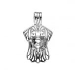 Hollow Dog Head Style Oyster Pearl Cage Locket Pendant Charms
