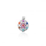 Chakra Cage Pendant 7 Color Hollow Flower Wish Pearl Locket for Girls Women