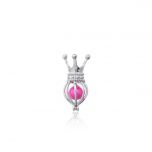 Crown Heart Shape Pearl Bead Locket Cage Pendant Fittings for DIY Jewelry Charms