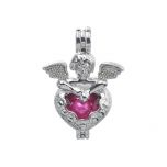 Love Angel Oyster Pearl Cage Pendant for Jewelry Making Aromatherapy Locket Charms