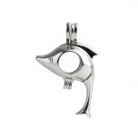 Dolphin Cage 925 Sterling Silver Love Wish Pearl Pendant