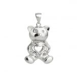 Popular Bear Heart Cage 925 Sterling Silver Love Wish Pearl Pendant