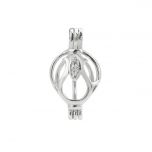 Flower Cage 925 Sterling Silver Love Wish Pearl Pendant For Girl