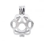 Bear Claw Cage 925 Sterling Silver Love Wish Pearl Pendant