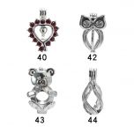 Red Heart/Owl/Little Bear/ Helix Different Model Cute Design Pendants Wish Pearl Cage for Girls DIY