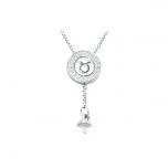 DIY 925 Silver Necklace Clavicular Chain 12 Constellation Taurus Pendant Fitting/Mounting with Pearl Seat Base