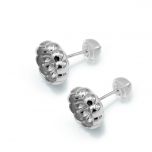Flower Style 925 Silver Earrings Mountings not set with Pearl