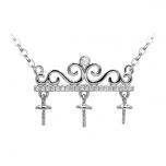 Silver Zircon Women Pearl Clavicular Chain Short Necklace Pendant Accessories