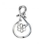 Bowknot Design 925 Sterling Silver Pendant for Jewelry Making Settings Pearl Mountings