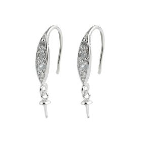 925 Silver Ear Wire Ear Hook Base Earring Findings for Jewelry DIY Accessories