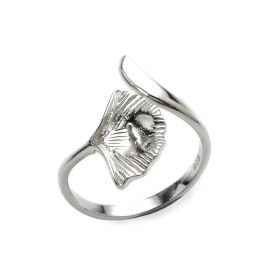 Fancy Ginkgo Leaf 925 Sterling Silver Ring Base Mountings for Women DIY Jewelry