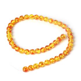 1 strand Amber Stone Beads 8mm Round Loose Beads Strand For DIY Jewelry Making Handmade