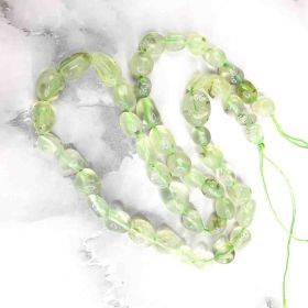 Handmade Jewelry Making DIY Green Prehnite Gemstone Loose Beads One Strand 16"