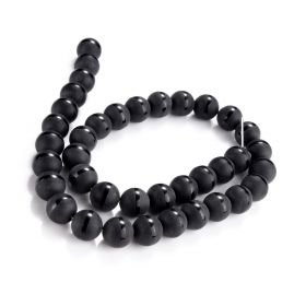 Matte Black Agate Striped Beads Tibetan Dzi Beads for Handmade Malas Jewelry 15" Strand 6/8/10/12mm