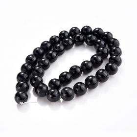 6/8/10/12mm Black Tibetan DZI Agate Round Beads 15" Strand Evil Eye