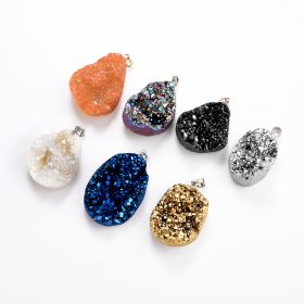 Irregular Agate Druzy Pendant Dainty Charms for Handmade Jewelry