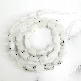 Beauty White Moonstone Beads for Women Girls Bracelet Earring Jewelry Making DIY 16"