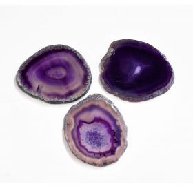 Agate Geode Coaster Large Purple Stone Decor Slices Cup Mat Home Decor Gifts