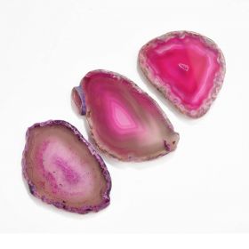 Free Form Polished Gemstone Red Agate Slices Coasters Dyed Geode Healing Stone Slab
