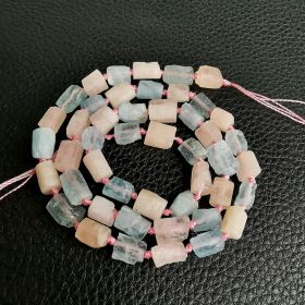 Mixed Morganite and Rose Quartz Stone Beads Strand 16 inch for DIY Bracelet Necklace Earring