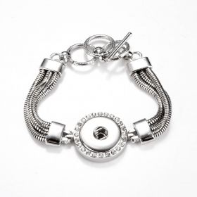 Women Fashion Chain Bracelets Bangle Fits 18/20mm Snap Buttons DIY Snap Jewelry