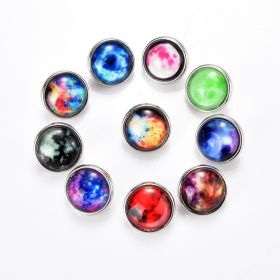 Mixed Acrylic Glass Copper Snaps Press Buttons 12mm for Petite Size Snap Jewelry Making