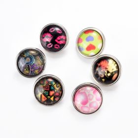 Mix Style Acrylic Glass Copper Mini Snaps Press Buttons 12mm for Snap Rings Ginger Jewelry Making