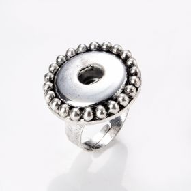 Classic Alloy Adjustable Snap Ring Jewelry 24.5mm Fit Press Buttons Accessories US Size 7.5