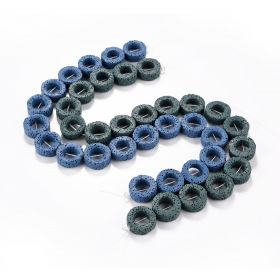 20*8mm Multi Color Volcanic Lava Stone Beads Rim Halo Circle Gemstone Loose Beads Strand 15.5"
