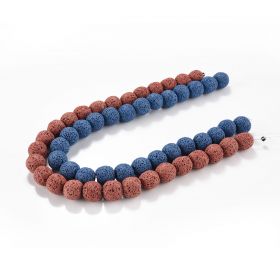 Smooth Coloured Round Lava Stone Loose Beads for DIY Handmade Beaded Jewelry Making