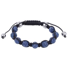 Women's Fashion Jewelry 10mm Blue Disco 9 Balls Bracelets Adjustable