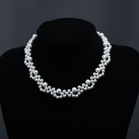 Elegant Imitation Pearls Choker Wedding Necklace for Brides