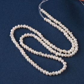 2-3mm Tiny White Cultured Freshwater Potato Pearls Strand 15"