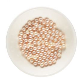 10pcs 6-6.5mm AAA Round Natural Freshwater White Pearl Beads No Hole