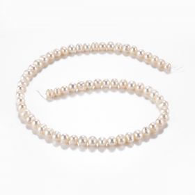 6-7mm White Cultured Freshwater Potato Pearls Beads-15" Strand Jewelry Supplies