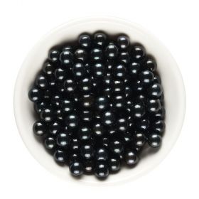 2pcs Black Loose Single AAA Round Freshwater Pearls 8.5-9mm Undrilled