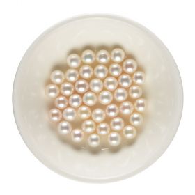 9-9.5mm AAA Natural Freshwater White Round Pearls Undrilled Loose Beads