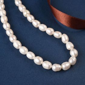Natural Freshwater Pearl Beads 7-8mm 15'' Strand Rice Pearl Loose Beads