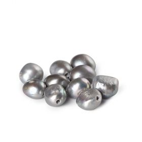 10pcs Gray Baroque Freshwater Pearls Beads with 2mm Large Hole DIY Jewelry Supplies