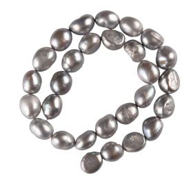 Grey Baroque Freshwater Pearl Loose Beads 15" Full Strand 28pcs
