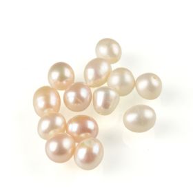 9-10mm Half Drilled White/Pink Drop Loose Pearl Beads for Earrings Jewelry Making 10pcs
